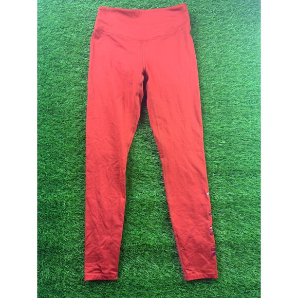 Victoria's Secret PINK Pants - PINK Victoria’s Secret Cozy Leggings S Red High Rise Logo Print Lounge Pants